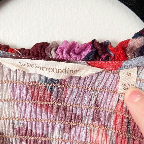 Soft Surroundings Celandine Floral Blouse - Picture 8 of 16